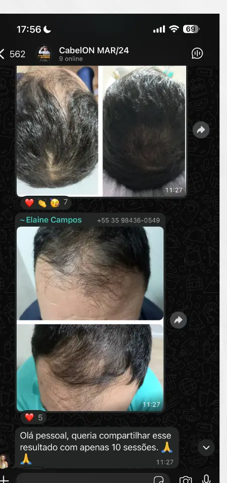 Print real do Grupo CabelON — Elaine Campos