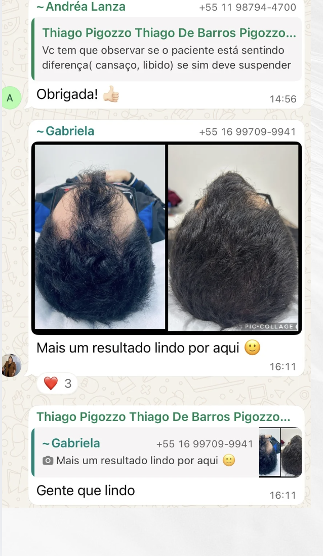 Print real do Grupo CabelON — Gabriela