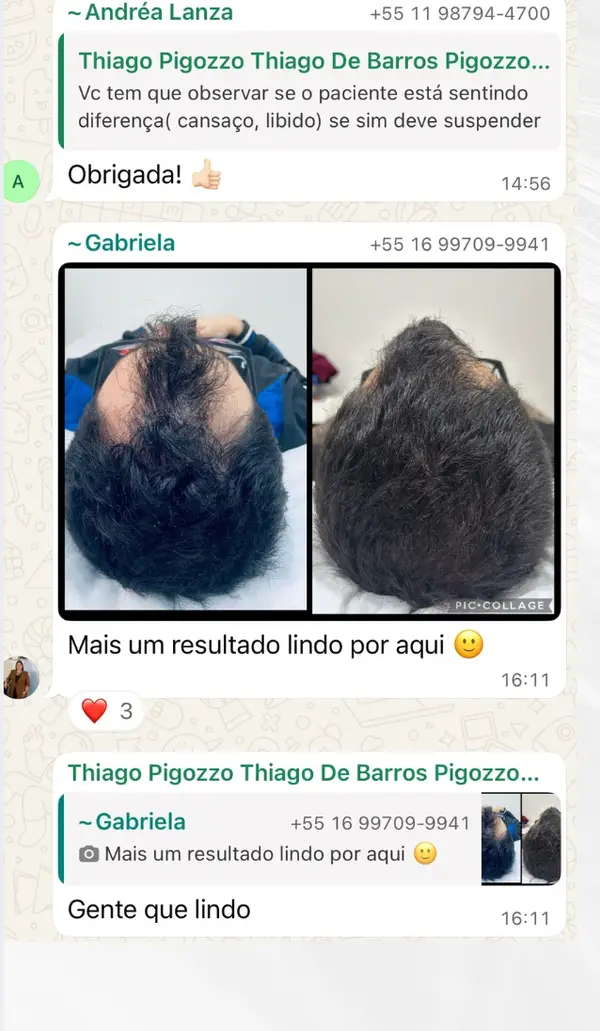 Print real do Grupo CabelON — Gabriela