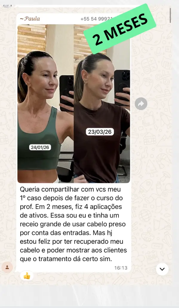 Print real do Grupo CabelON — Paula