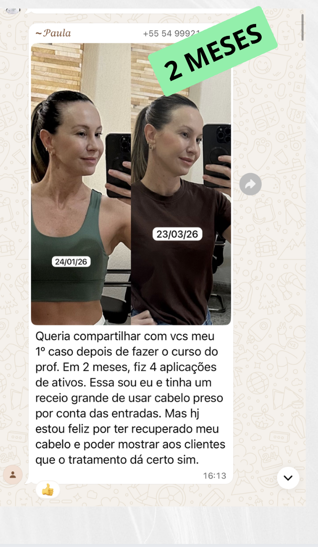 Print real do Grupo CabelON — Paula